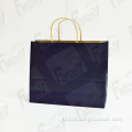 Paper Clothing Bag Customise Clothing Shopping Package Black Paper Bag Factory